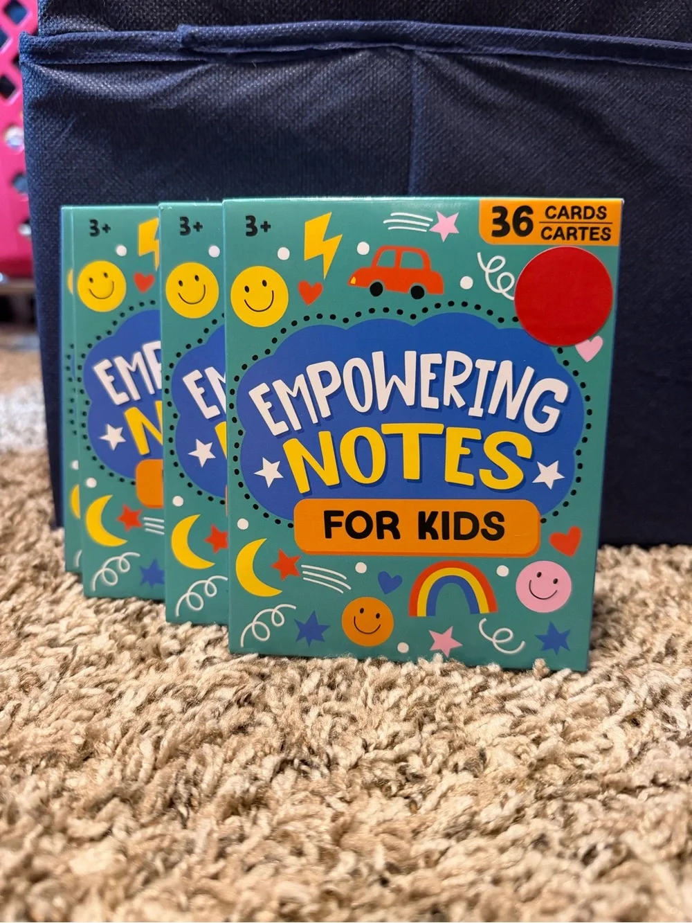 4 pack of Empowering Notes for Kids – Teal Inspirational Cards (36)